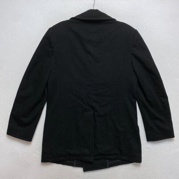 DSCP Quarter Deck Collection Pea Coat Mens 40L Navy Black Wool US NAVY - Picture 9 of 12